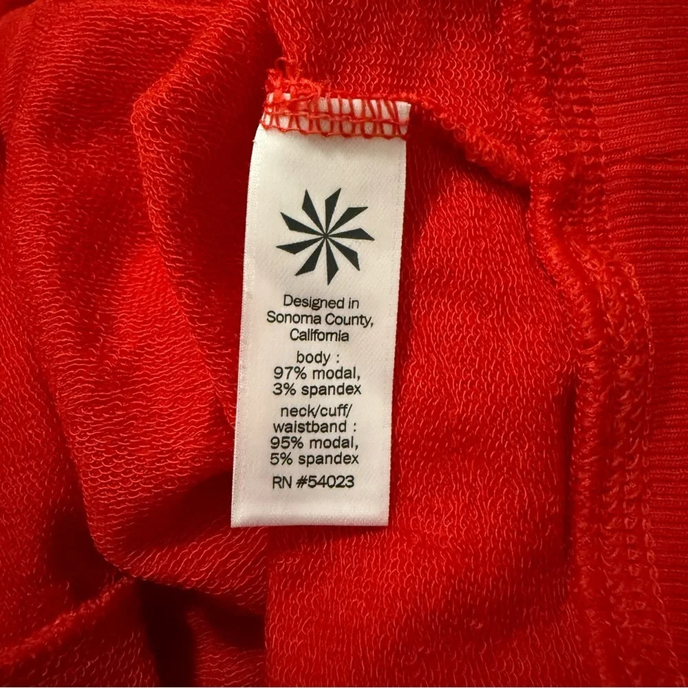 ATHLETA Serenity Criss Cross Athletic Sweatshirt in Saffron Red Size L - Picture 8 of 8